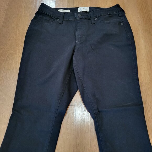 Universal Thread Jeans Mid Rise Curvy Skinny Black Denim Stretch Womens 10 30R - Picture 2 of 12